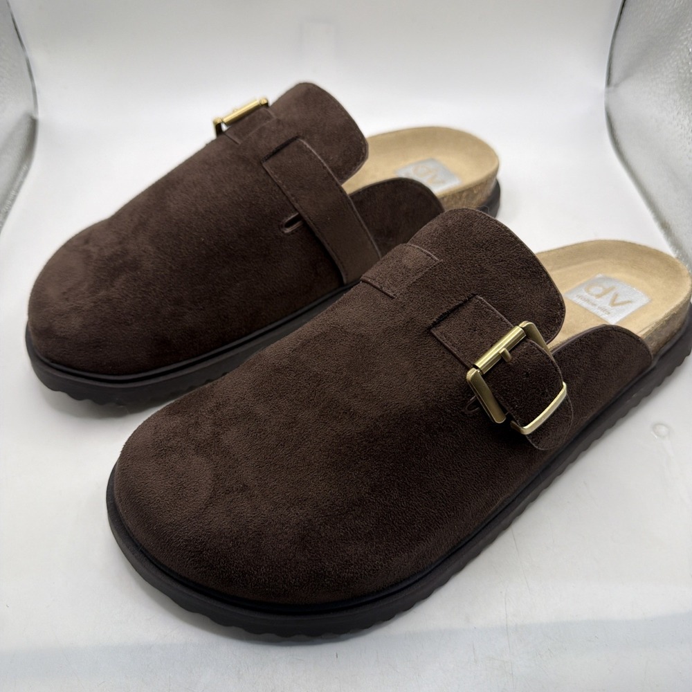 Dolce Vita Women's Mule Shoes Brown Slip-On Clogs Flat Comfort Boho Size 10 NIB
